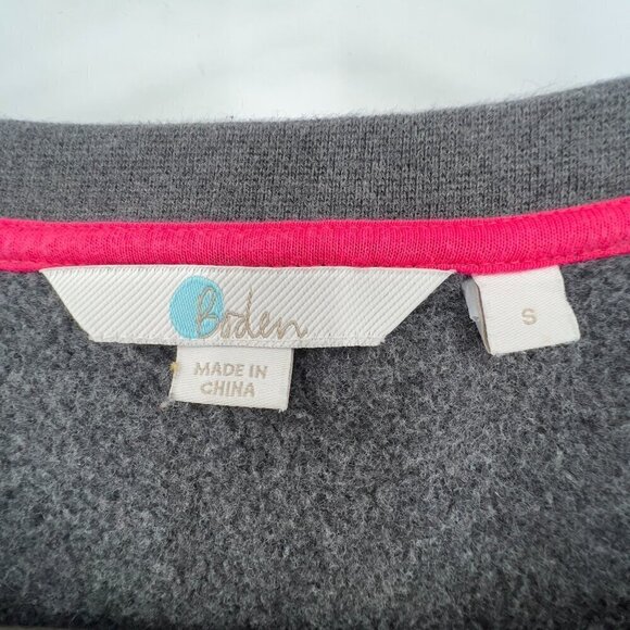 BODEN Women's Arabella Gray Star Velvet Sweatshirt Size S - Picture 4 of 6